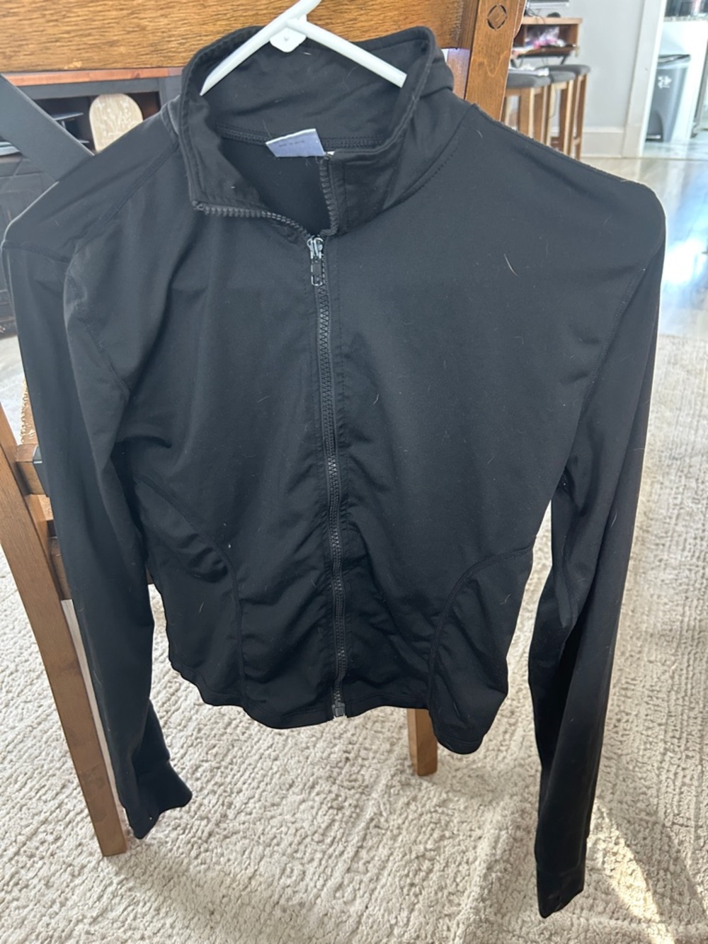 Black Women's Zip-Front Active Jacket